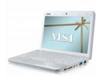 MSI Wind U100 10 Mini Laptop - 6 Cell Battery - Windows XP Home - White