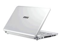 MSI Wind U100-249UK White XP Atom N270 1.6Ghz 1GB 160GB HDD 10 screen 6 cell battery XP Home 2 yr manufa