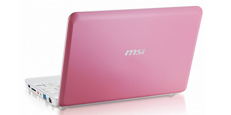 MSI Wind U100 Ultra Portable Laptop in Pink -
