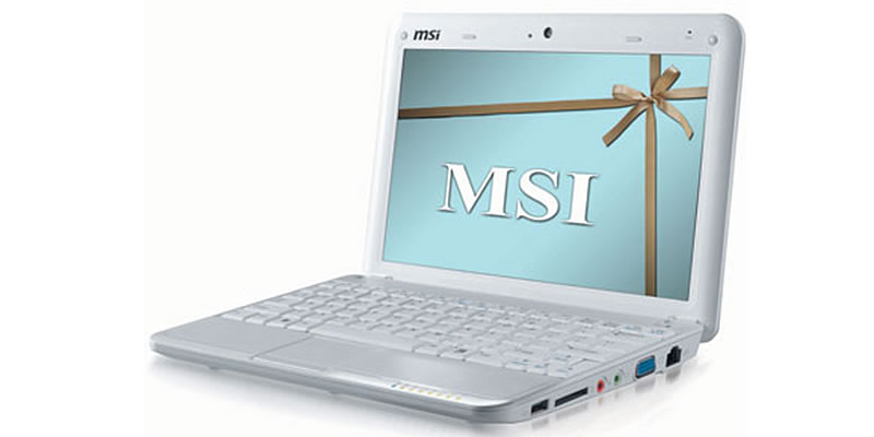 MSI Wind U100 Ultra Portable Laptop in White -