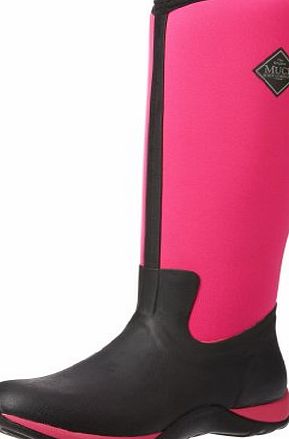 Muck Boots Arctic Adventure, Women Warm Lining Rain Boots, Black (Black/Hot Pink), 5 UK (38 EU)