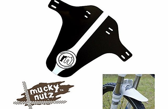 Mucky Nutz Face Fender FR DH Mountain Bike Front Mudguard - Black/White