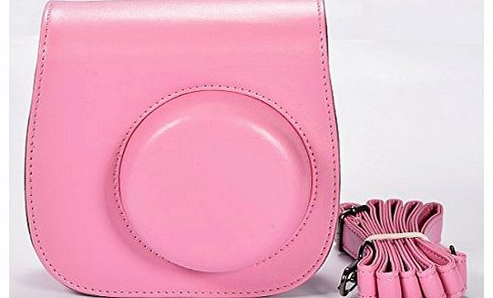 Mudder Fujifilm Instax Mini 8 Case PU Leather Carrying Bag for Fuji Film Camera (Pink)