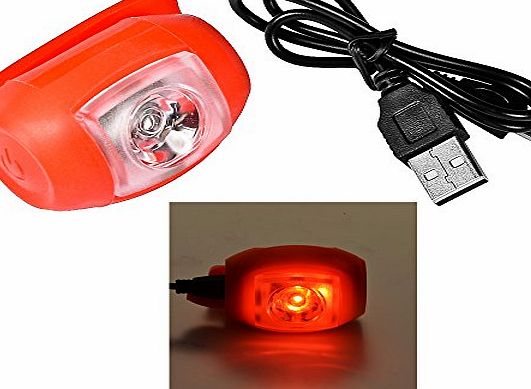 Mudder LED Bike Taillight Super Bright, Built-in Battery and USB Rechargeable, 500 Foot Visibility Range, Can Be Used on Front or Back and Street Mountain Children Bike, Installs in Seconds, No Tools
