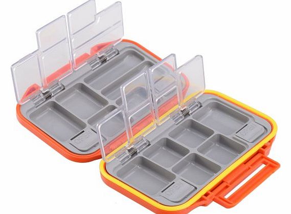 Portable Waterproof 12-compartment Fishing Tackle Box Orange