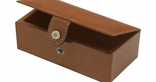 Mulberry Leather Cufflink Box, Oak