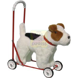 Mulholland &amp; Bailie Mulholland and Bailie Limited Pushalong Fox Terrier Dog 60cm Handle