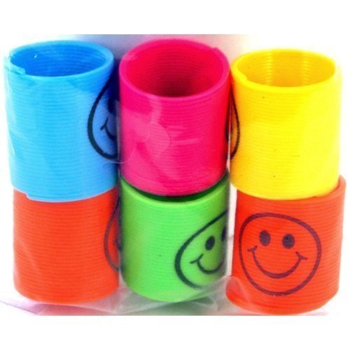 12 x Mini Smiley Springs - Party Bag Fillers
