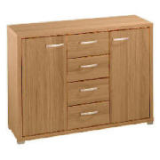 2 door 4 drawer Sideboard, Oak effect