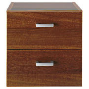 pack 2 Drawers, Walnut effect