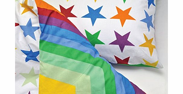 Excellent Value Clearance Single Rainbow Stars Duvet Cover Set