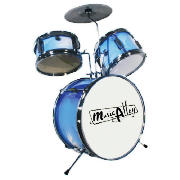 Music Alley Three Piece Junior Drum Kit - Blue