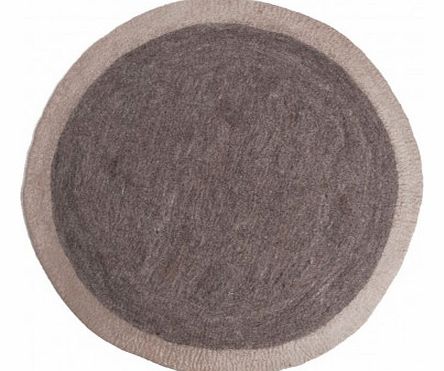 Lumbini felt carpet - grey and taupe `One size