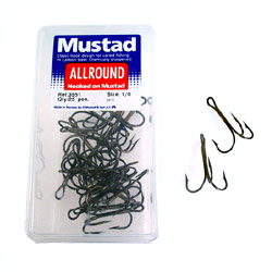 mustad 3551 Bronzed Trebles - Size   2