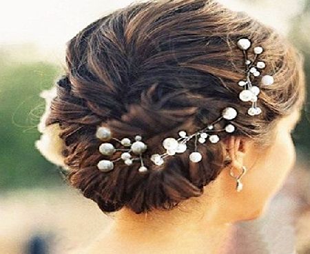 Musuntas 6 pcs. Pearl Rhinestone Wedding Bridal Jewelry bridal hair accessories rhinestone hair clip