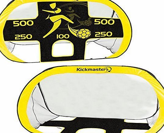MV Toys Kickmaster 2 In 1 Fold Away Strong Pop Up Portable Football Target Shoot Goal