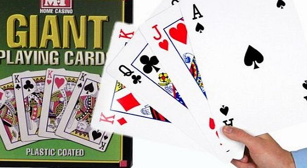 MY A4 Giant Jumbo Plastic Coated Playing Cards Deck 28 cm Outdoor Garden Family Party BBQ Game