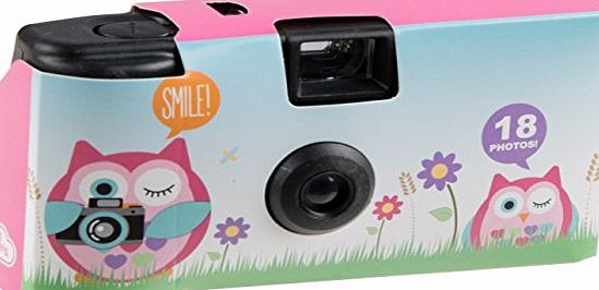My Doodles Fun Childrens Character Disposable Photograph Camera with 18 Exposures - Owl