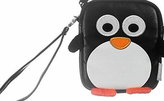 My Doodles Fun Novelty Childrens Character Universal Compact Case for Digital Cameras - Penguin