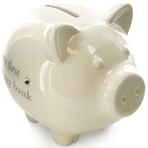 First Piggy Bank by Bambino Ceramic Money