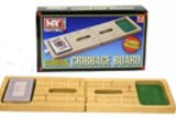 Wooden Cribbage Board and Card Set