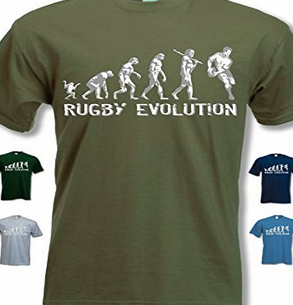 My Generation Gifts Rugby Evolution - Funny Birthday Gift / Present Mens T-Shirt Charcoal 2XL