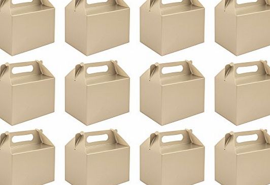 My Planet VALUE PACK 12 x Silver Paper Lunch Box Going Home Present Picnic Boxes