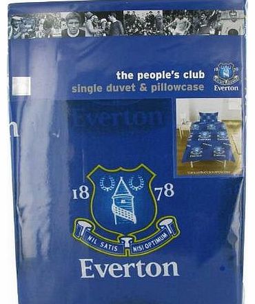 Blue Everton Football Duvet Cover & Pillow Case Single