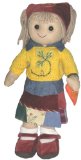 Rag Doll Blonde Hair, Blue Patchwork Skirt with Yellow Pullover - MyDoll