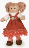 MyDoll Rag Doll Blonde Hair, Red Dress - MyDoll
