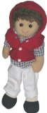 MyDoll Rag Doll Boy with White Trousers and Red Hooded Top - MyDoll