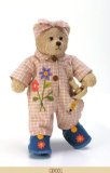 Rag Doll Female Bear with Pink Chequered Pyjamas and Candle Stick - MyDoll