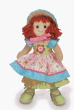 Rag Doll Red Hair, Green Dress with Pink / Blue Apron - MyDoll