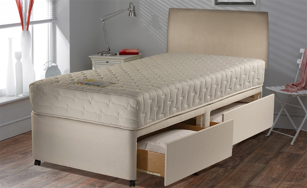Dream Charm Divan Bed, Double, 2 Drawers