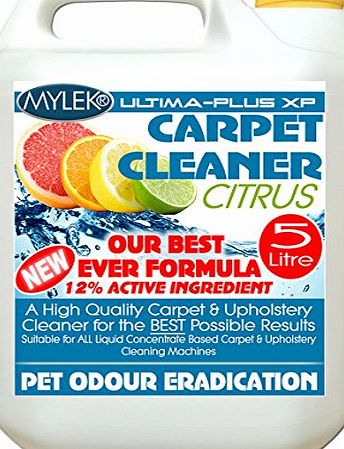  Citrus 5 Litres Carpet & Upholstery Shampoo Professional High Extraction Concentrate (Works With All Machines)