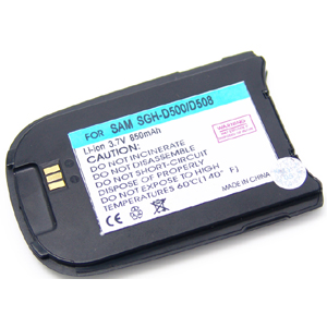 Compatible Samsung D500 750mAh replacement lithium-ion rechargeable mobile phone battery. Please cli