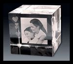 Photo cube with 3D hearts