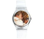 Watch with transparent strap