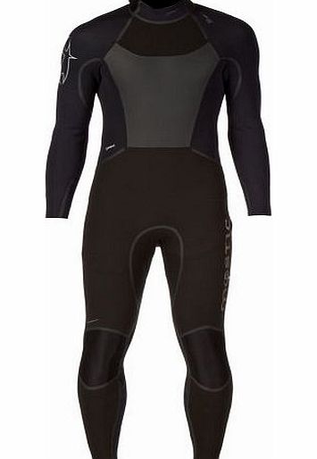 Mystic Mens Mystic Black Star 3/2mm Back Zip Wetsuit -