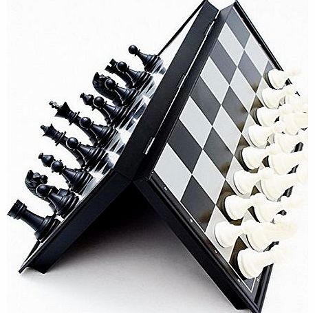 Great Value Board Games Portable Magnetic Folding Plastic International Chess Set Size S