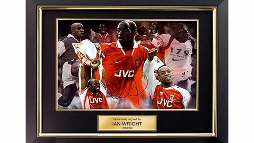 Arsenal Signed Ian Wright Photo - Framed