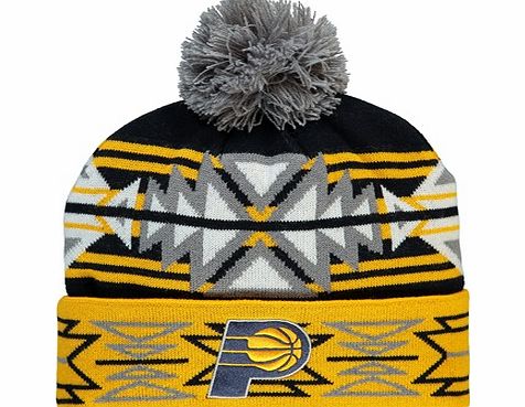 n/a Indiana Pacers Geo-Tech Cuff Bobble Hat