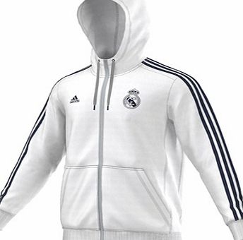n/a Real Madrid 3 Stripe FZ Hoody - White AA1787