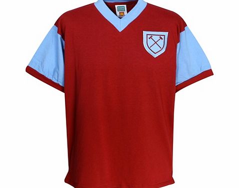 n/a West Ham Utd 1958 No 6 Shirt - Claret/Blue