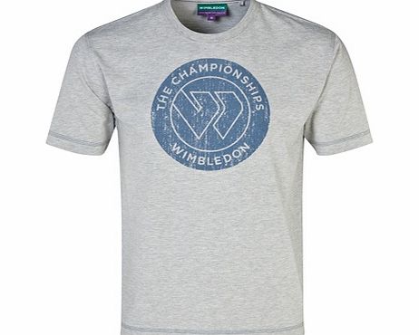 n/a Wimbledon Flying W Print T-Shirt Grey 38104-NEW