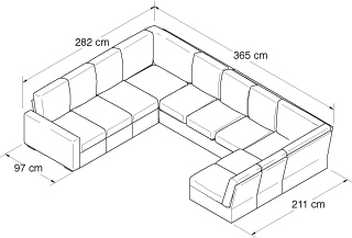 Nabru Build Your Own U Shape Sofa