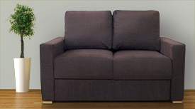 Lear 2 Seat Small Sofa - Chocolate
