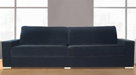 Nabru Xia 4 Seater Sofa - Stylish Black Fabric