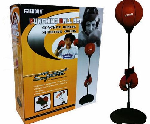 NAIK Kids/Junior/Children Free Standing Punch Bag Speed Ball Set   Gloves Boxing Toy