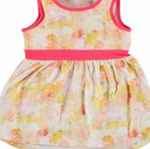 name it Girls Pink Bright Floral Dress - 9-12
